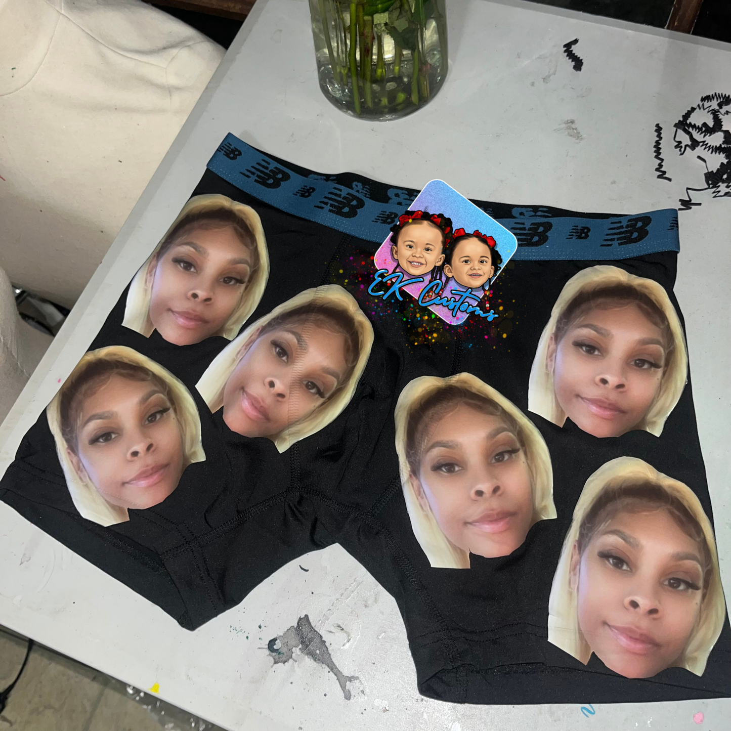 Face Boxers & Bling Thongs